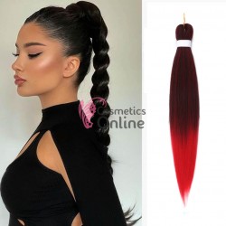 Coada de par dreapta Afro Vigorous Easy Jumbo Braids Hair de  65 cm Brunet -Red Ombre EZ1BRed